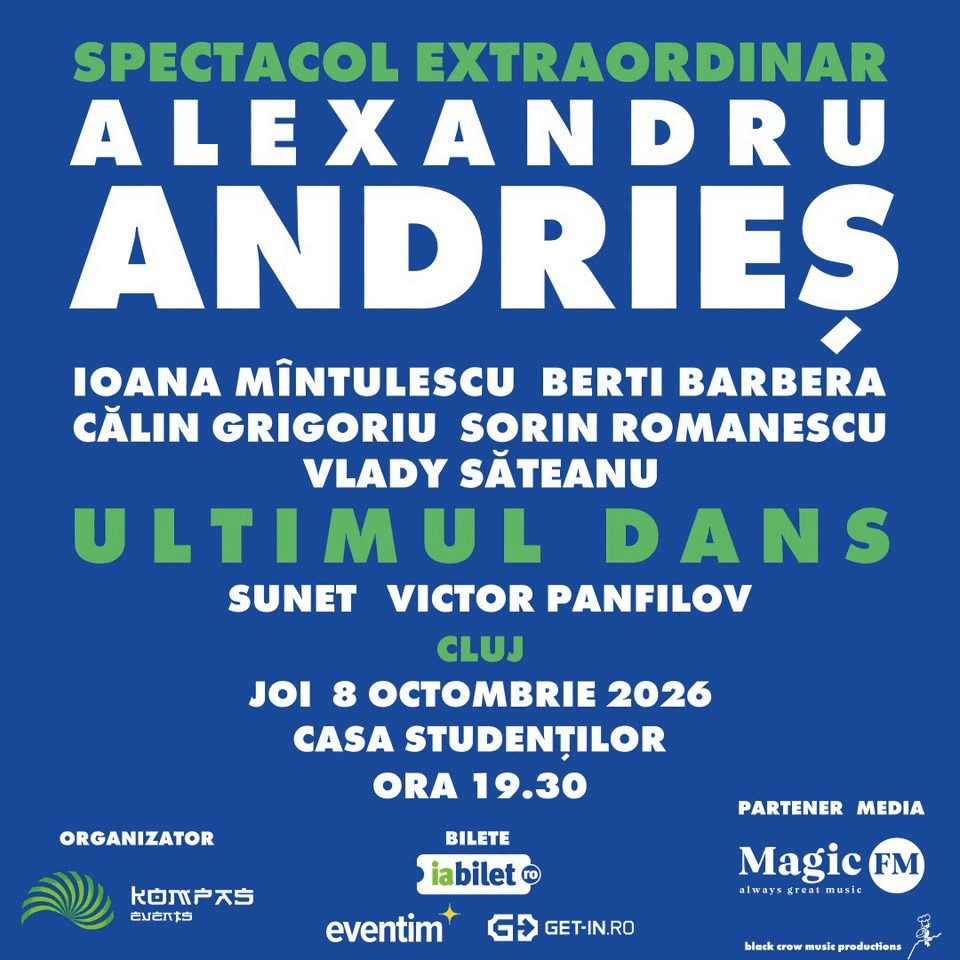 Alexandru Andrieș revine pe scenă în toamna anului 2026 cu „ULTIMUL DANS” - Cluj-Napoca