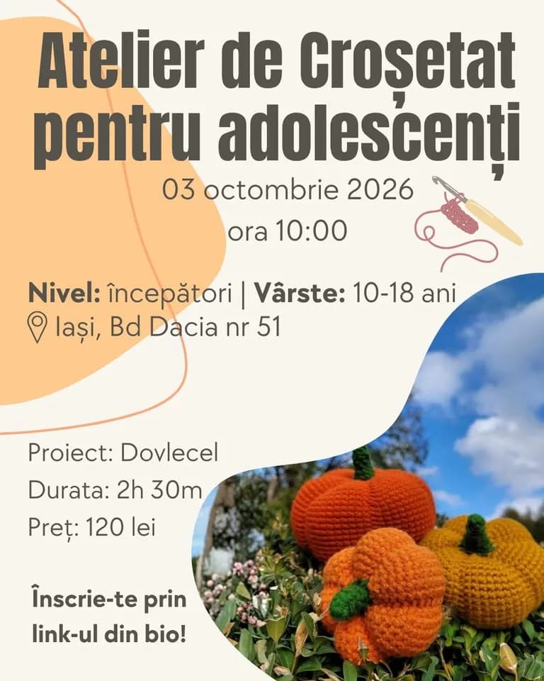 Atelier de Croșetat pentru Adolescenți