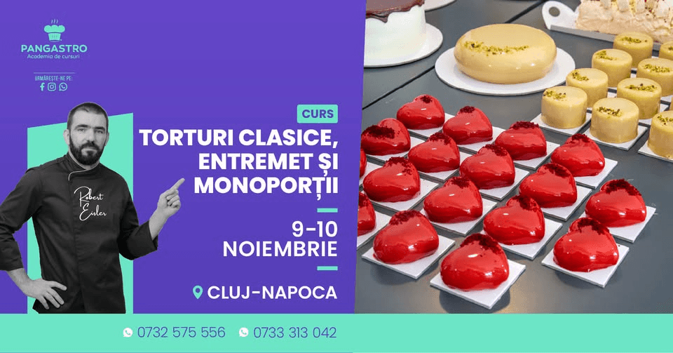 Artă în cofetărie: Torturi clasice, entremet și monoporții