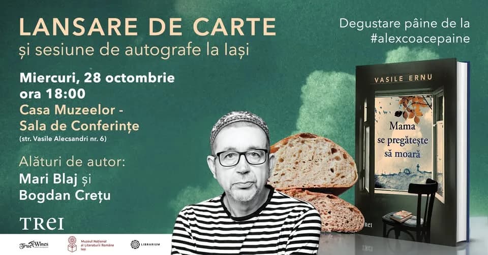Vasile Ernu la Iași - lansare de carte și sesiune de autografe