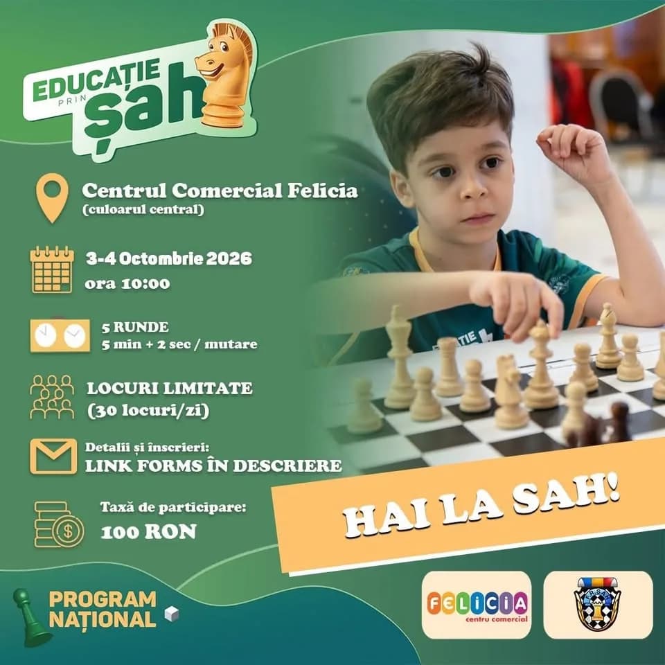 Educatie prin Sah la Centrul Comercial Felicia Iasi