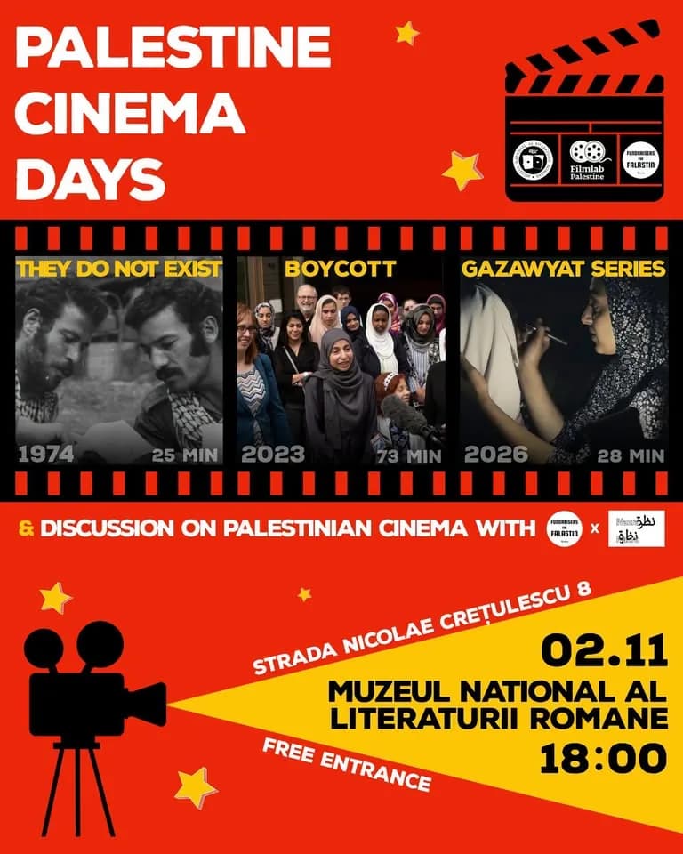 „Palestine Cinema Days – Around the World 2026”, la București