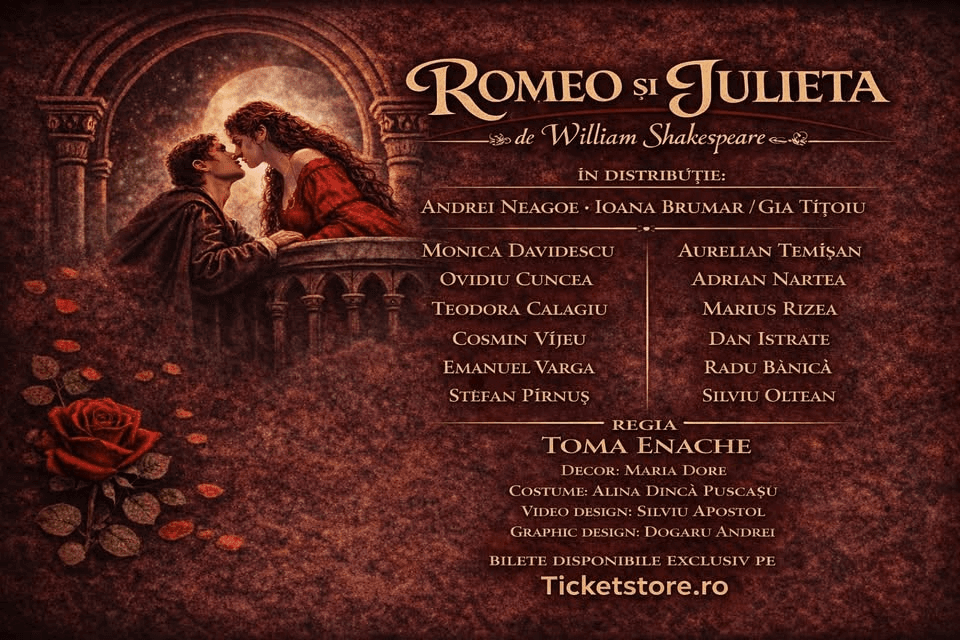 2 NOV. TIMISOARA - 🎭 ROMEO SI JULIETA - WILLIAM SHAKESPEARE (montare clasica)