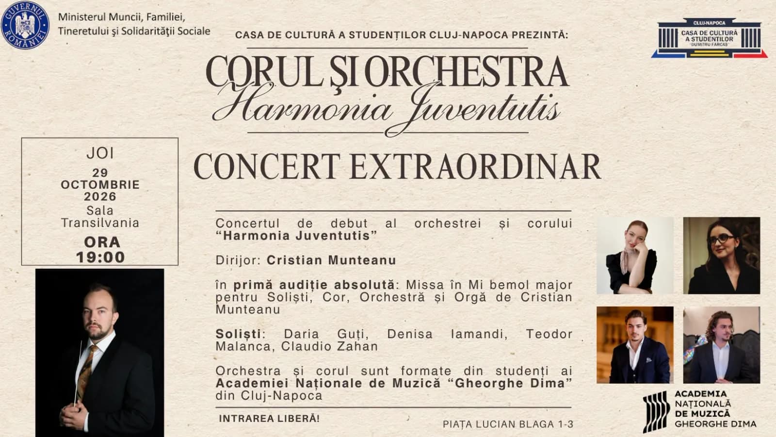 CONCERT EXTRAORDINAR – CORUL ȘI ORCHESTRA „HARMONIA JUVENTUTIS”