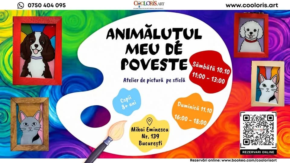 ANIMĂLUȚUL MEU DE POVESTE | Atelier de pictură pe sticlă