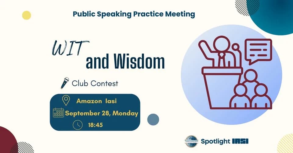 Wit and Wisdom Club Contest | Free Public Speeking Meeting