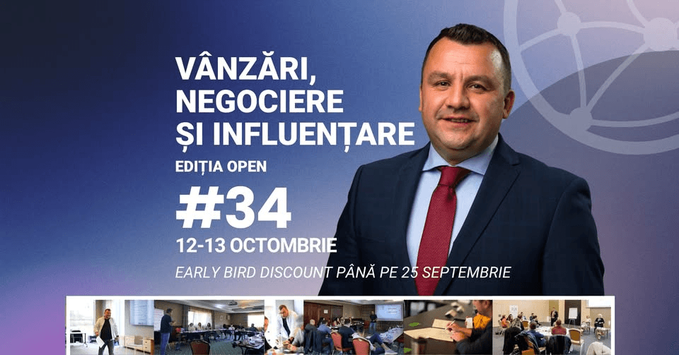 Vânzări, Negociere și Influențare – Ediția Open #34
