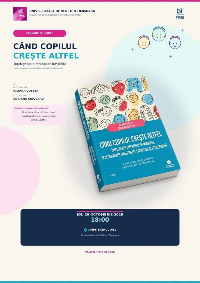 Lansare de carte - Când copilul crește altfel