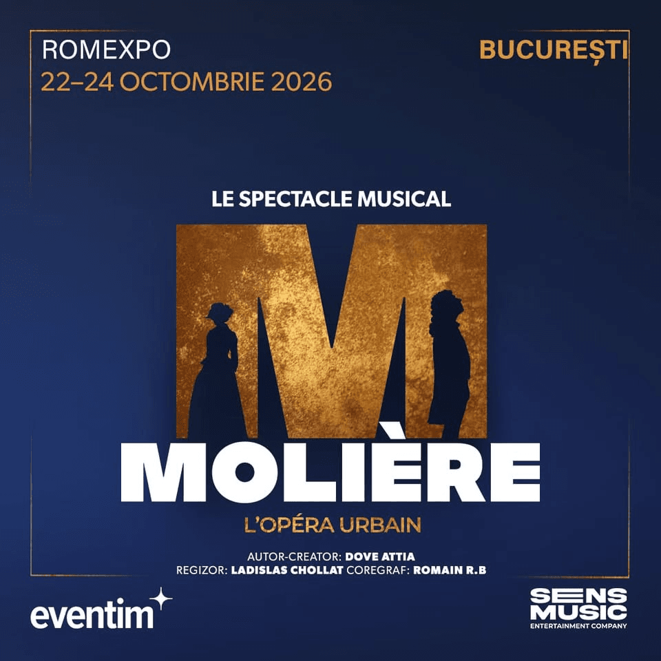 22-24 octombrie 2026, Le Spectacle musical „Molière. L’Opéra Urbain” la București!