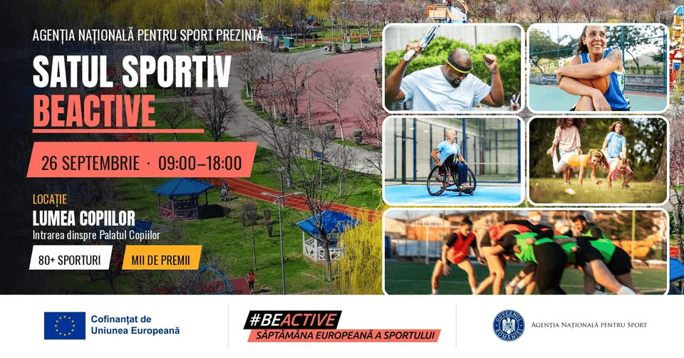 SATUL SPORTIV #BeActive – ediția pe care nu vrei să o ratezi! 🏃♀️🏃♂️