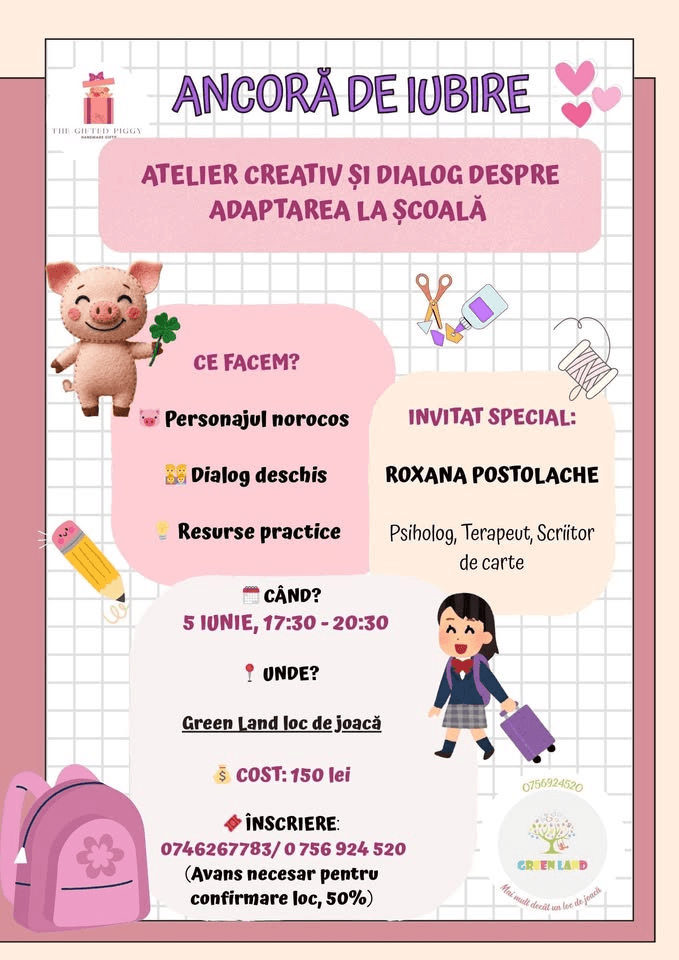 Ancora de iubire - atelier creativ și dialog despre adaptarea la școală