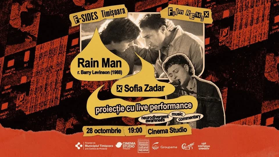 NEUROCOSMOPOLIS: Proiecție Specială Rain Man (1988) + Live Performance & Muzică de Sofia Zadar