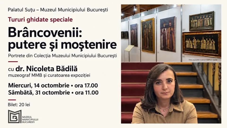 Tur ghidat special în expoziția "Brâncovenii: putere și moștenire", cu dr. Nicoleta Bădilă, MMB