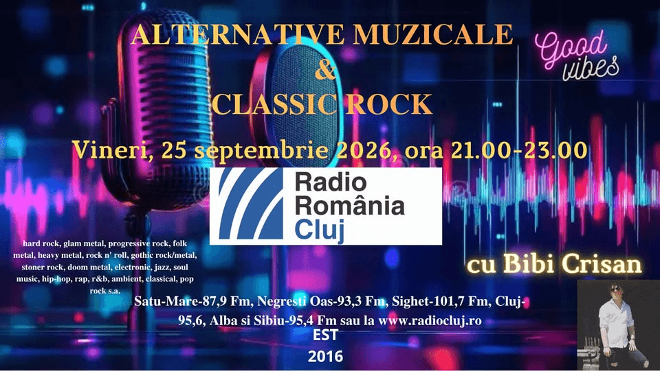 Alternative Music & Classic Rock, on Radio Cluj, with Bibi