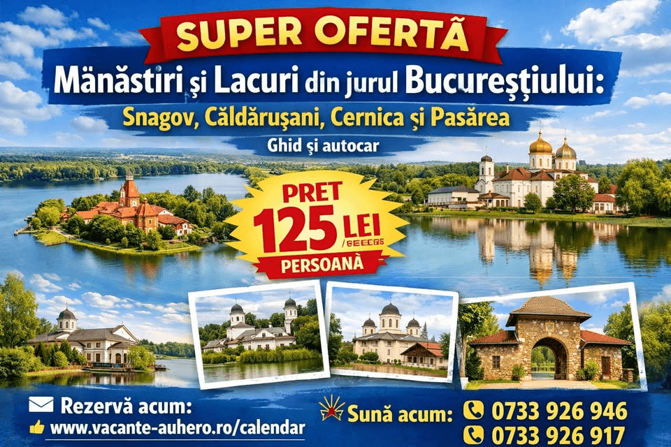 Mănăstiri si Lacuri din jurul Bucureștiului: Snagov, Căldărușani, Cernica și Pasărea