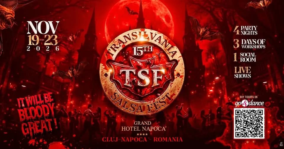 15th Transilvania Salsa Fest, 19-23 Nov 2026, Cluj-Napoca, Romania☆☆☆