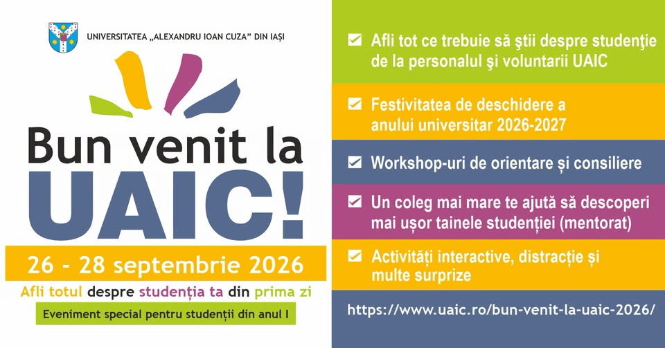 Bun venit la UAIC 2026