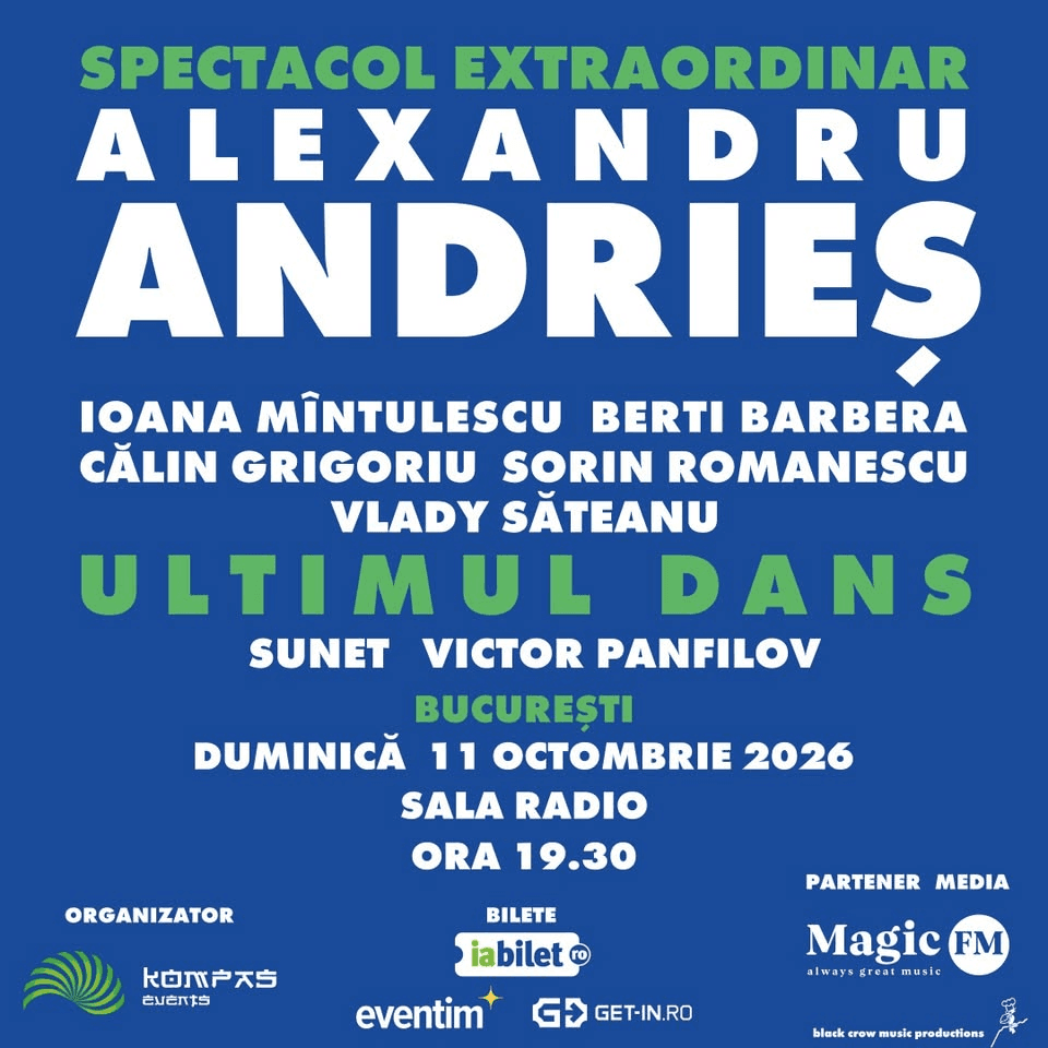 Alexandru Andrieș revine pe scenă în toamna anului 2026 cu „ULTIMUL DANS” - Bucuresti