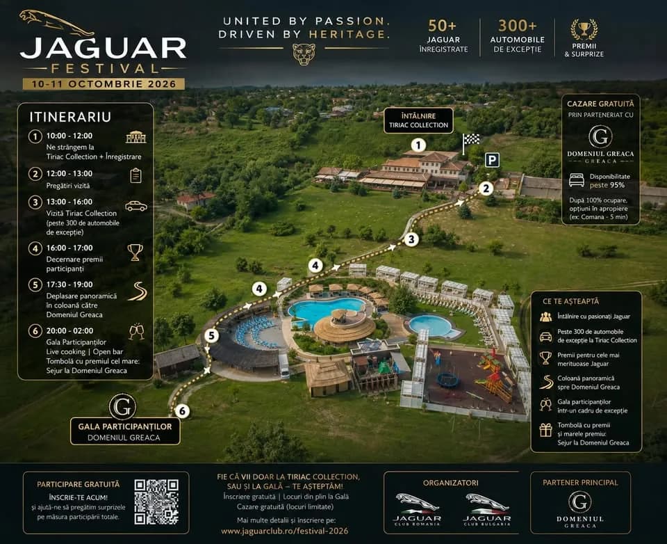 Intalnire Jaguar members pe 10,11 Octombrie la Tiriac Collection