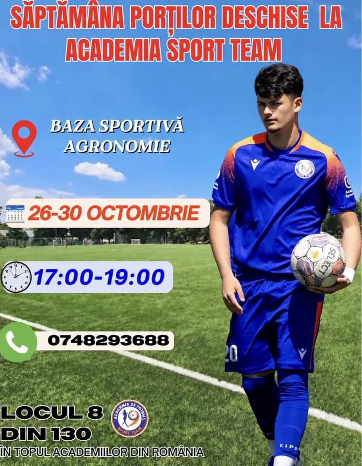 SĂPTĂMÂNA PORȚILOR DESCHISE LA ACADEMIA SPORT TEAM