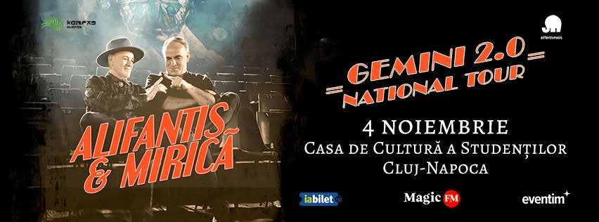 Alifantis & Mirică prezintă „GEMINI 2.0” – turneul național ajunge la Cluj-Napoca