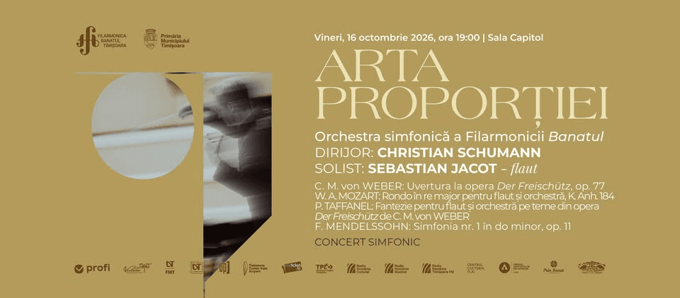 ARTA PROPORȚIEI | Dirijor: CHRISTIAN SCHUMANN | SEBASTIAN JACOT – flaut