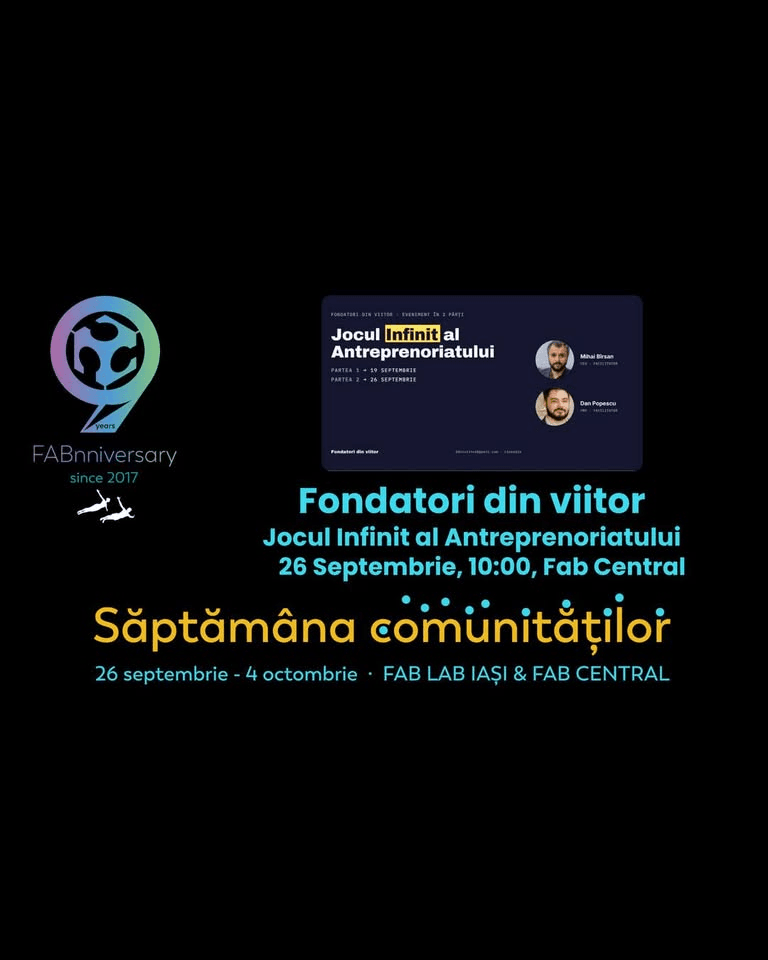 Jocul Infinit al Antreprenoriatului - Partea 2 - Septembrie 26