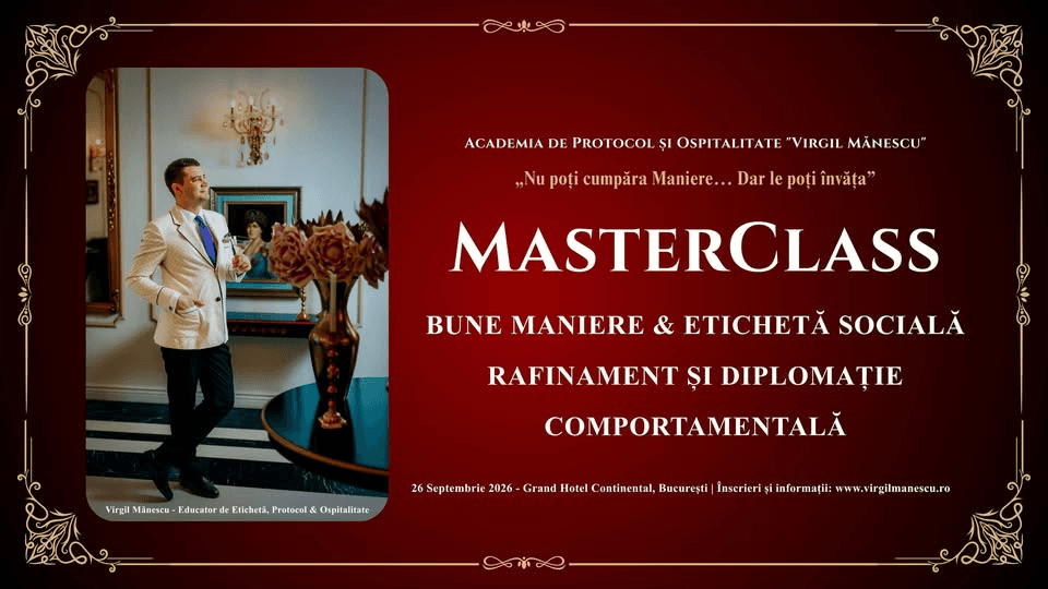 MASTERCLASS · BUNE MANIERE, ETICHETĂ SOCIALĂ