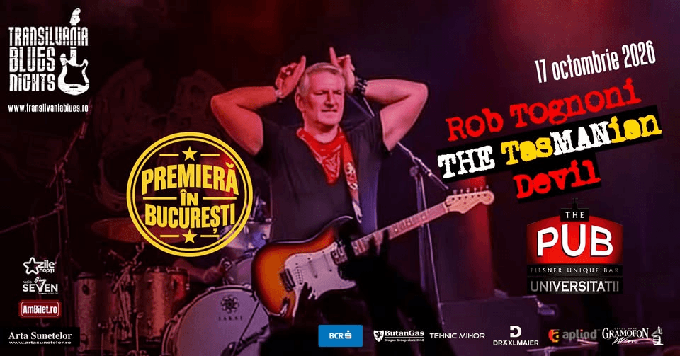 Rob Tognoni – The Tasmanian Devil @ Transilvania Blues Nights | Premieră în București!