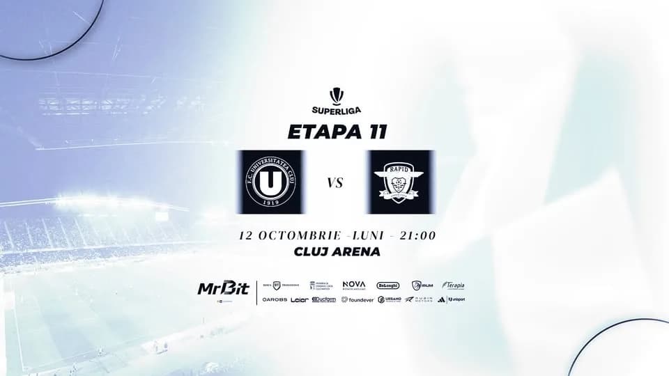 SUPERLIGA FC Universitatea Cluj - Rapid București