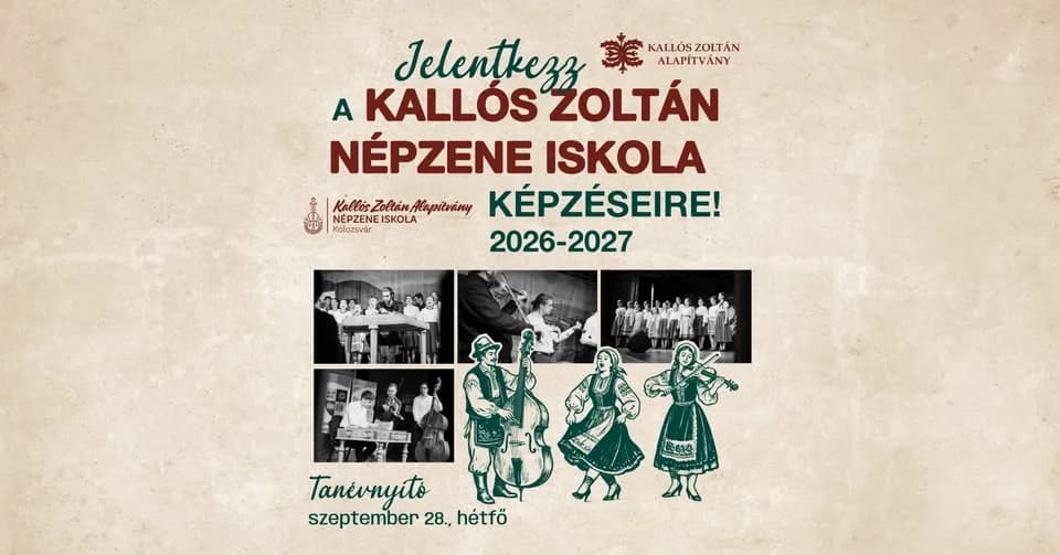 Inscriptions et rentrée scolaire à l'École de musique folklorique Kallós Zoltán – année scolaire 2026/2027
