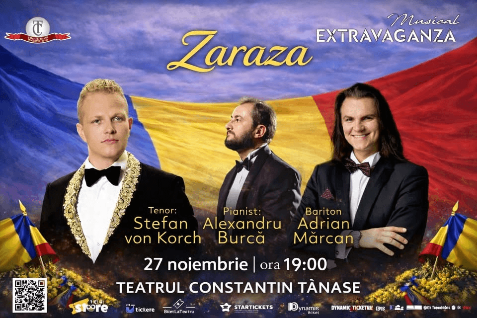 ZARAZA - comori ale muzicii românești cu tenorul ŞTEFAN von KORCH și baritonul ADRIAN MĂRCAN