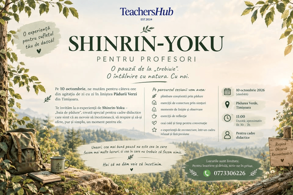 Shinrin-Yoku pentru profesori 🍃