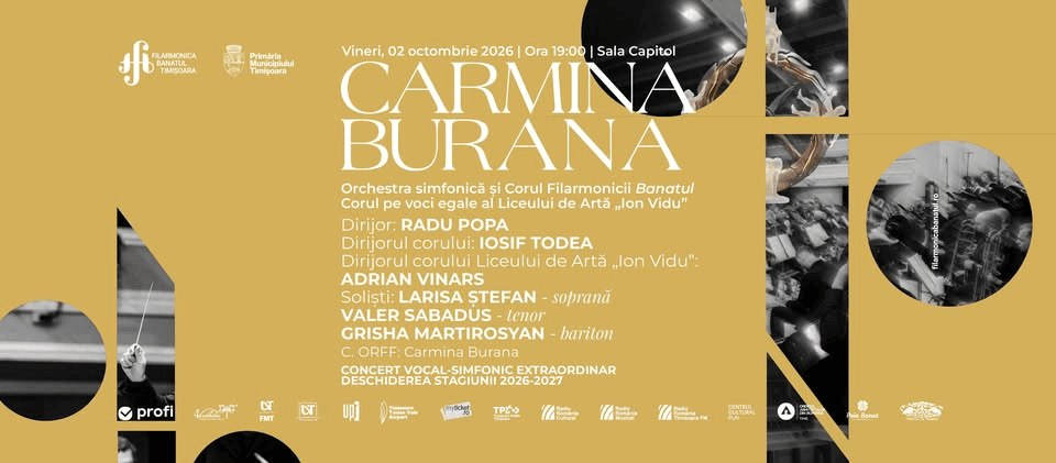 CARMINA BURANA | Deschiderea Stagiunii 2026/27 | Dirijor: RADU POPA