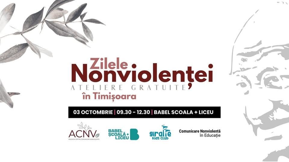 Ziua Nonviolenței în Timișoara: CNV pentru părinți și profesori