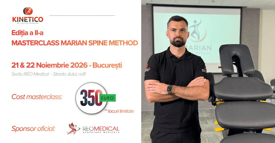 Ediția a IIa - Masterclass Mobilizare Spinală 3D – Marian Spine Method București – 21 & 22 Noiembrie