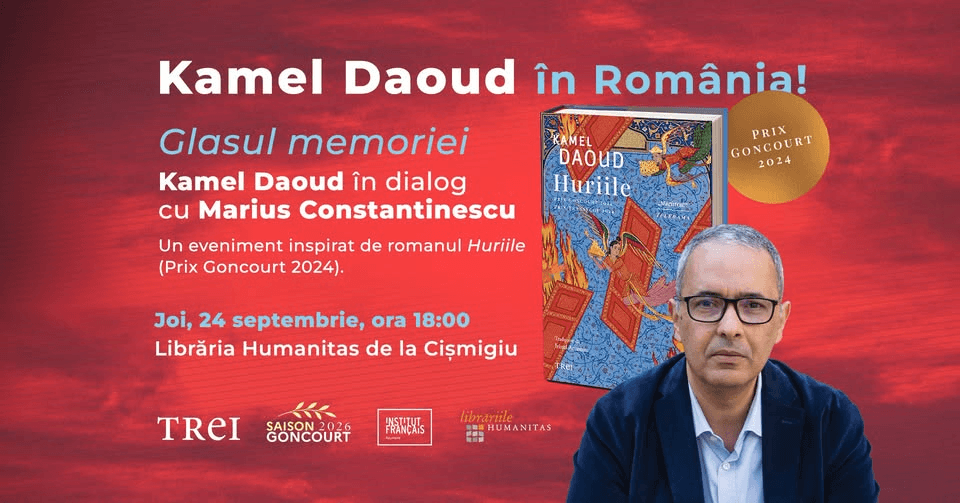 Kamel Daoud la București - întâlnire cu cititorii la Librăria Humanitas de la Cișmigiu